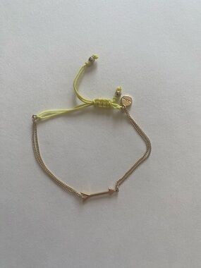 🔥3/25🔥Gold Arrow Adjustable Bracelet with Yellow Cord